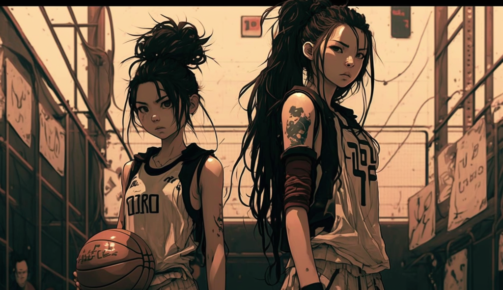 2 basketball girls